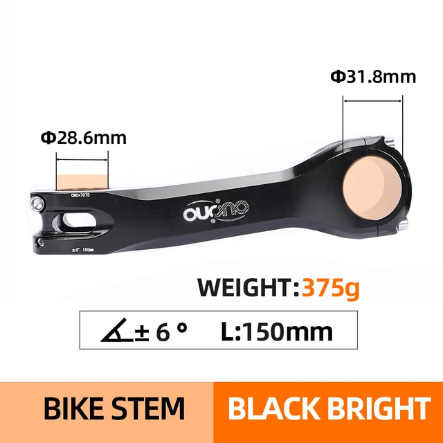 OUO Long Bike Stem 7075 Aluminum CNC Stem 17/ 6 Degree Mtb