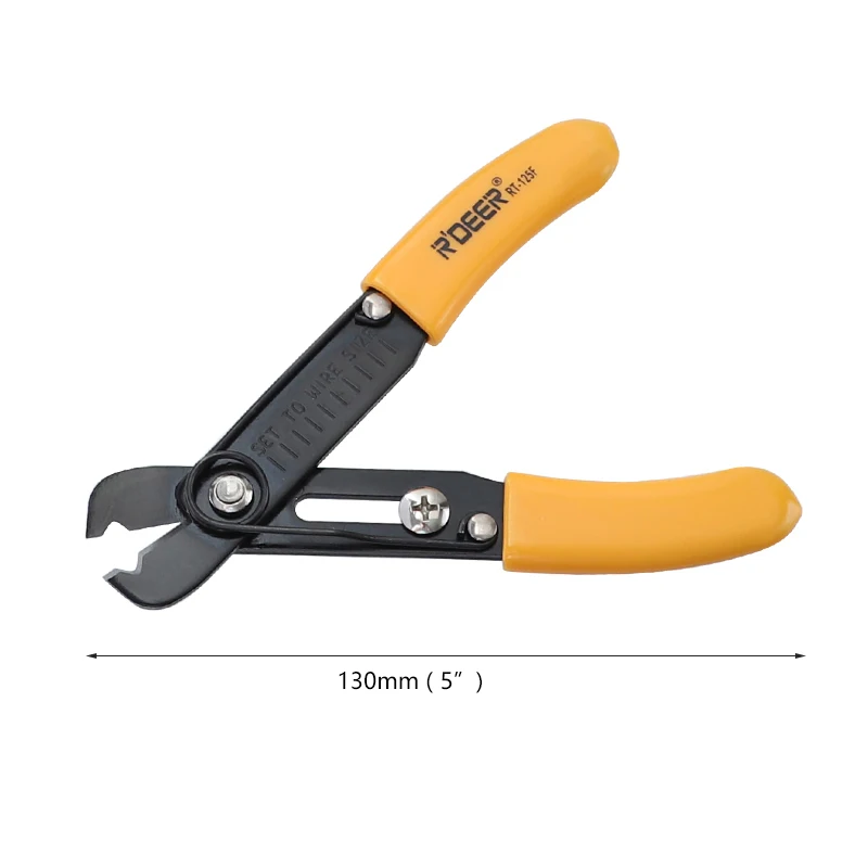 5 Inch Single Hole Wire Stripper 65# Manganese Steel Adjustable Stripping Pliers Electronic Wire Cutter for Peeling and Cutting