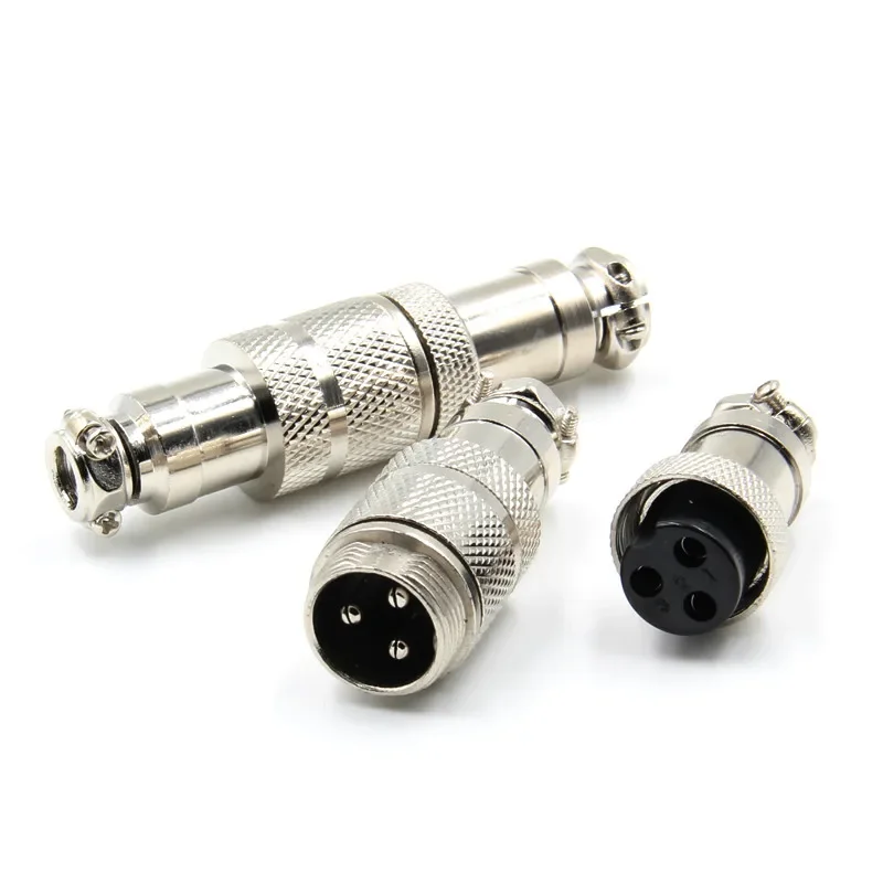 

Pair GX16 Aviation Plug 16mm Metal Male Female Panel 2 Pin Connector Socket 2/3/4/5/6/7/8/9 Docking Type