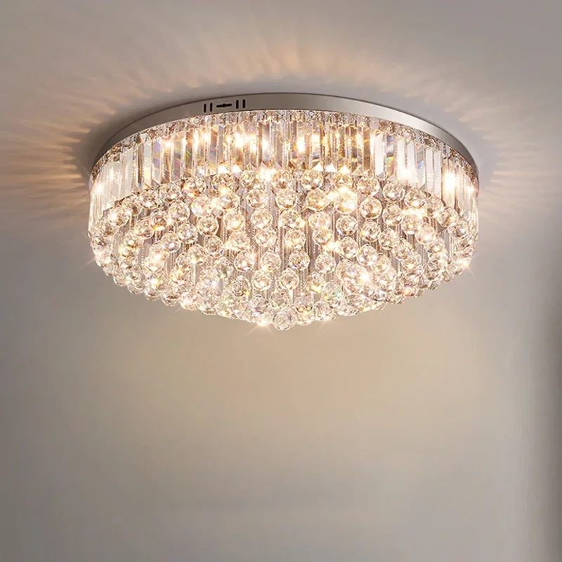 

2024 New Lamps Light Luxury Bedroom Living Room Ceiling Lamp Modern Home Decoration Led Crystal Lamp Indoor Lighting Fixtures