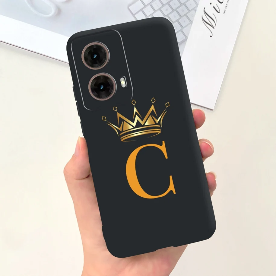 Luxury Initial Letters Soft Silicone Protective Case - Shockproof Bumper Cover