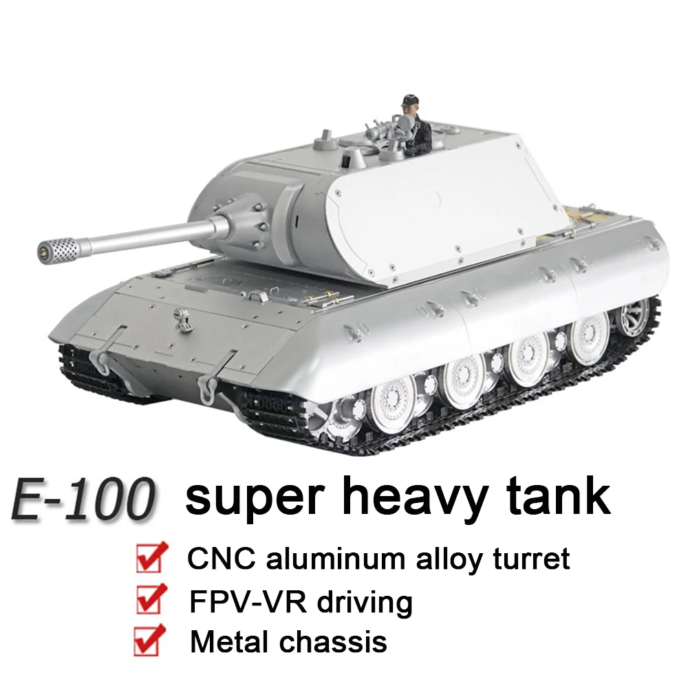 WPL E-1 1/16 RC 탱크 장난감, 2.4G 4WD 슈퍼 크롤러, 리모콘 추적 1:16 오프로드 차량, 어린이를 위한 전기 RC 장난감 11 1/16 RC 탱크 메탈 슈퍼 헤비 듀티 RTR, 사운드 라이트 시스템, 연기 장치, 새로운 탱크 모델, 소년 장난감 선물, 재고 있음