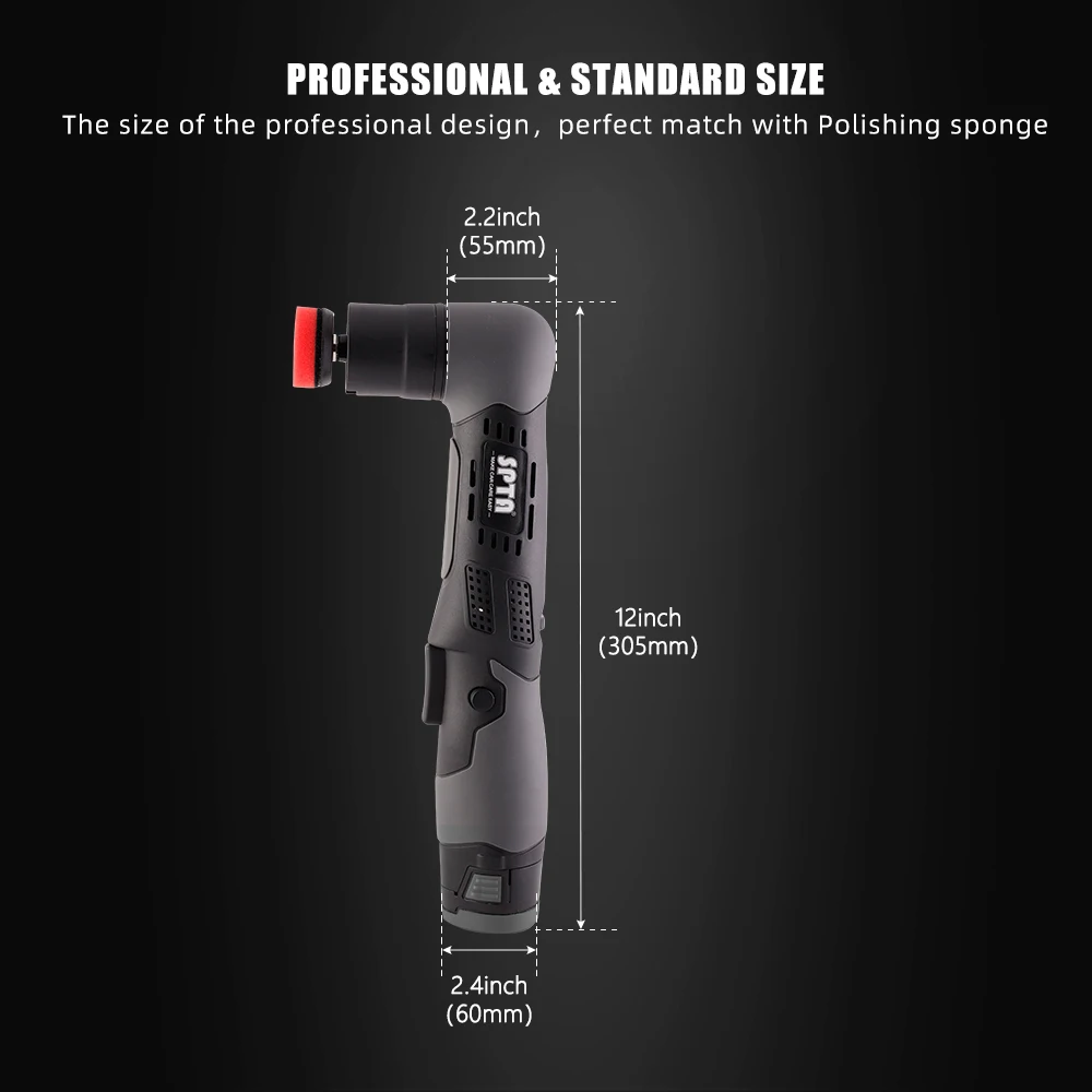 Cordless Mini Car Polisher Machine Set with 2pcs 2.0Ah Lithium Battery car polisher