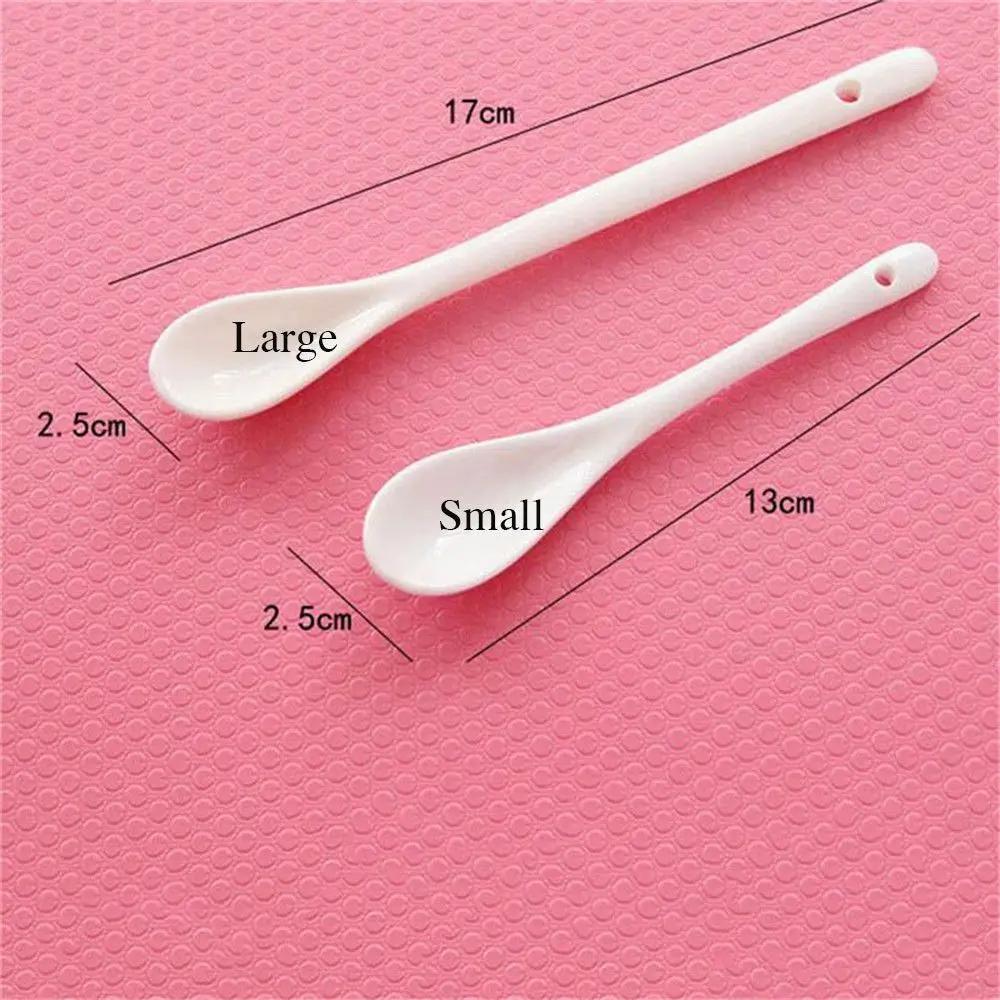 Flatware Ice Cream Kitchen Tea Dessert Procelain Bone Ceramic Coffee Spoon 1/3PCS Pure White tea spoon
