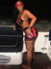 kliou Printed Beach 2 Piece Set Women Summer New Halter Bikini+Bandage Underpants+Letter Printed Hip Skirts Female Vacation Suit 3