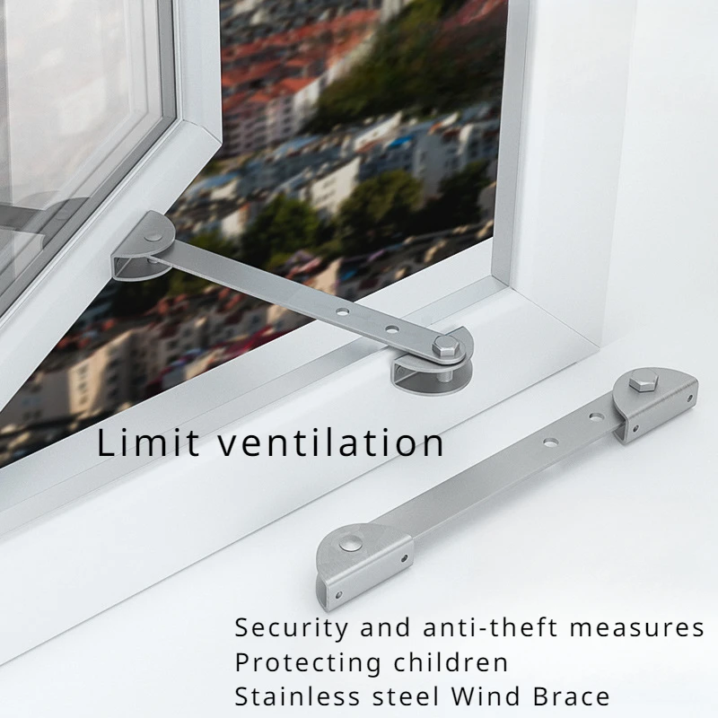 Stainless Steel Wind Support Bridge Cutoff Aluminum Window Limiter Plastic Steel Door and Window Opening and Fixing Device