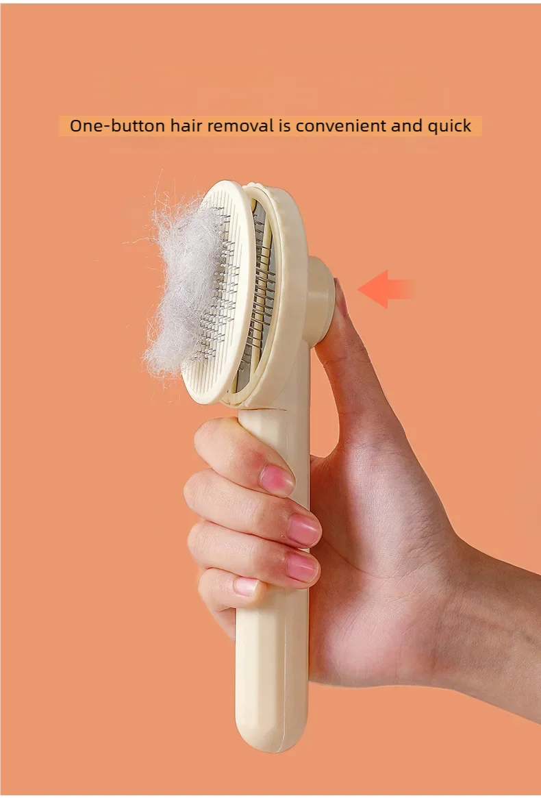 Description Picture 2 of itemDog Hair Remover Brush Cat Dog Hair Grooming And Care Comb For Long Hair Dog Pet Removes Hairs Cleaning Bath Brush Dog Supplies