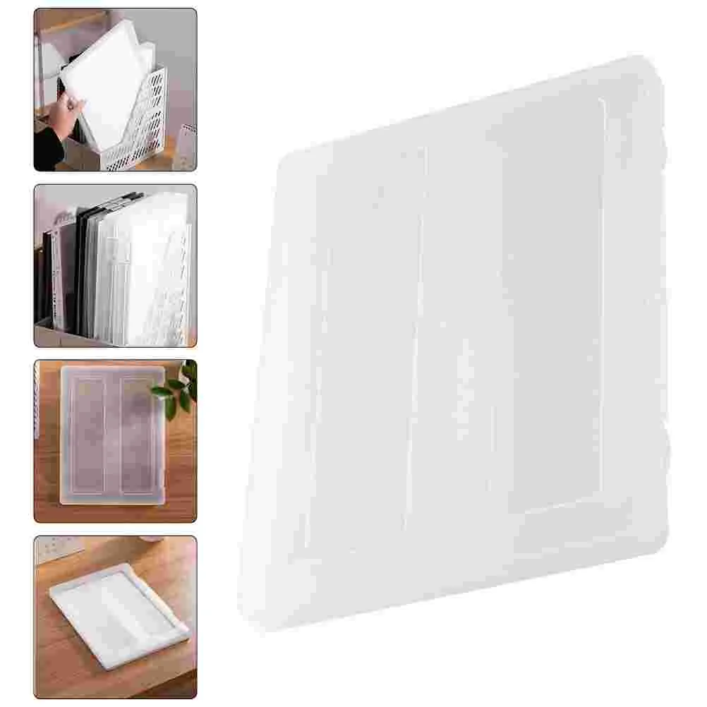 

Storage Cubes with Lid Transparent File Box Desktop Folder Organizer Multi-purpose Container