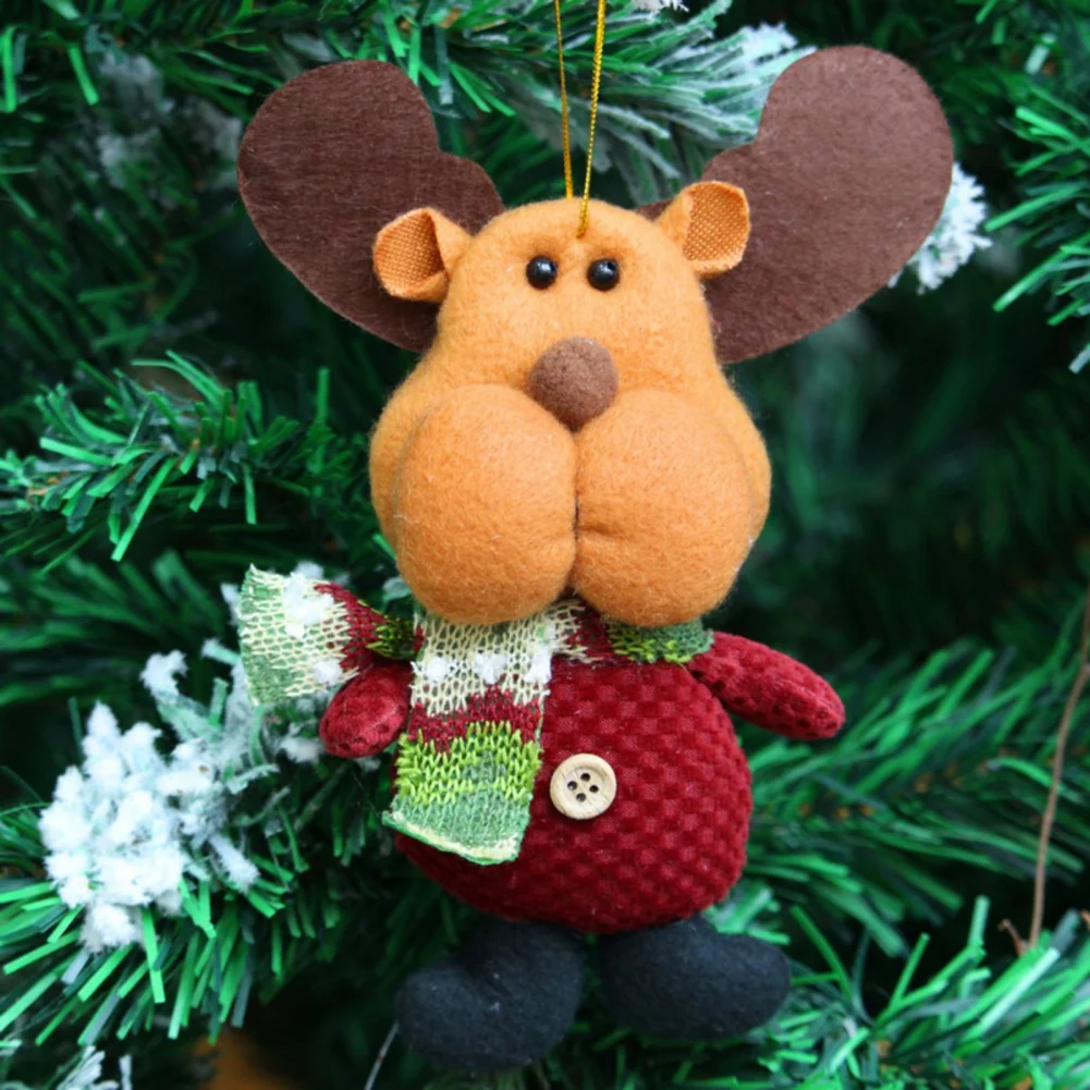 thumbnail image 1 of Muñecos de Navidad de pie, adorno de Año Nuevo, Reno, muñeco de nieve, Papá Noel, decoración de árbol de Feliz Navidad（17X7CM4, 1 of 5