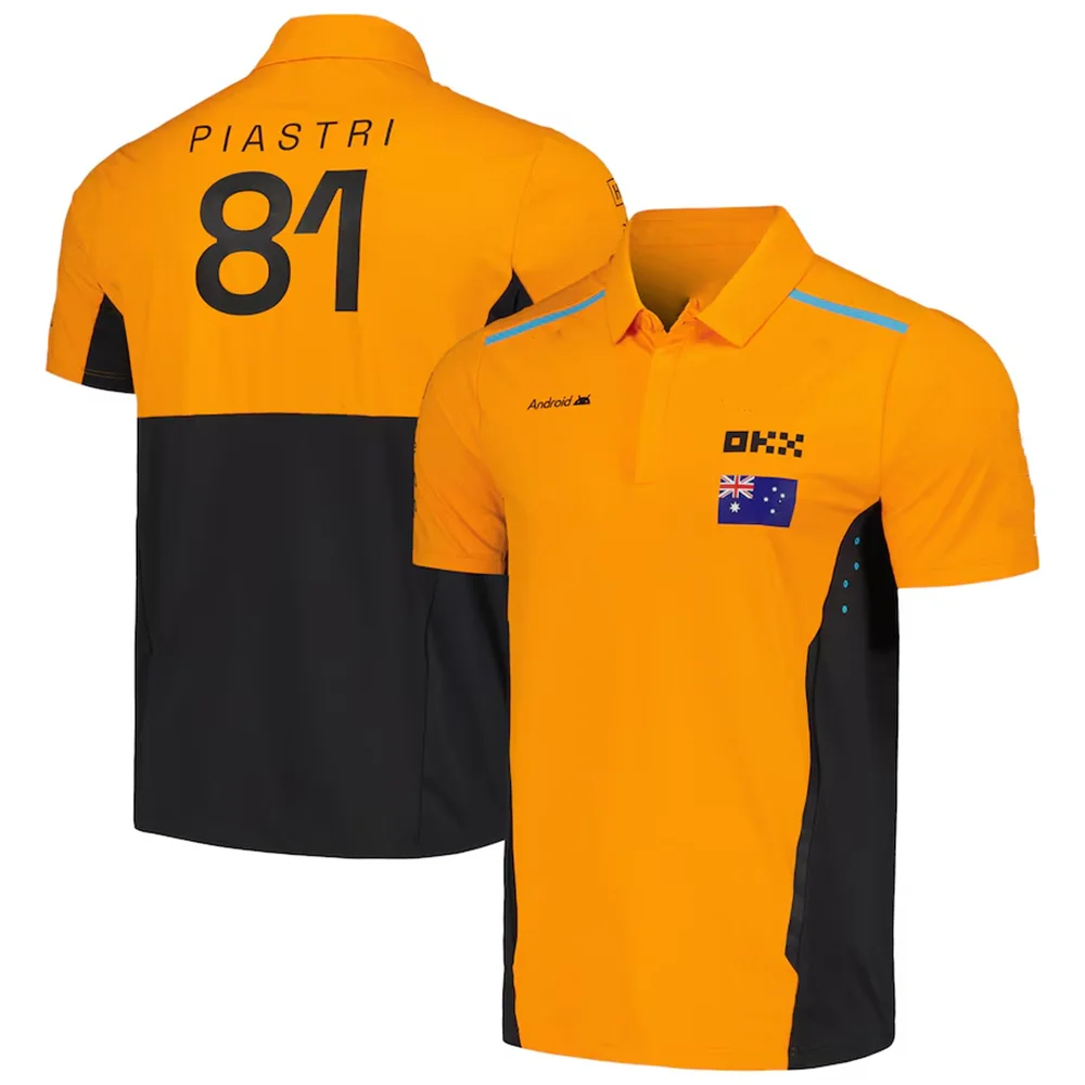 4-81 F One Racing Lando Norris Polo T-shirt Jersey Outdoor Sports Jersey Adult and Women Kit Training Jerseys t shirts racing sportswear men sports tops