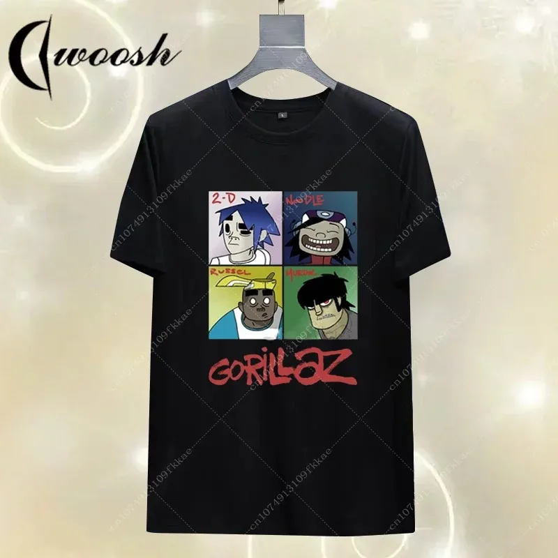 Men Women Kids UK Gorillazs Shirt Hip-Hop Alternative Rap Music Tee Shirt The Now-Now New Album T-shirt Cotton Anime Band T