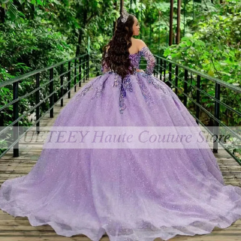 fitted lace wedding dress Purple Sweet 16 Quinceanera Dress – Sassymyprom