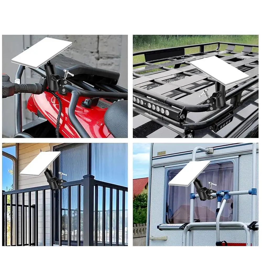 Starlink Mini Mount Starlink Mini Rv Ladder Roof Rack Mount Universally Adjustable Angle Clamp Adapter starlink mount bracket