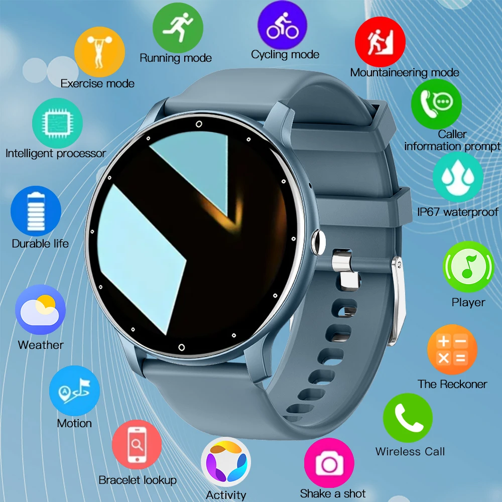 ساعة ذكية للياقة البدنية PEJE مقاس 1.28 بوصة لأجهز...