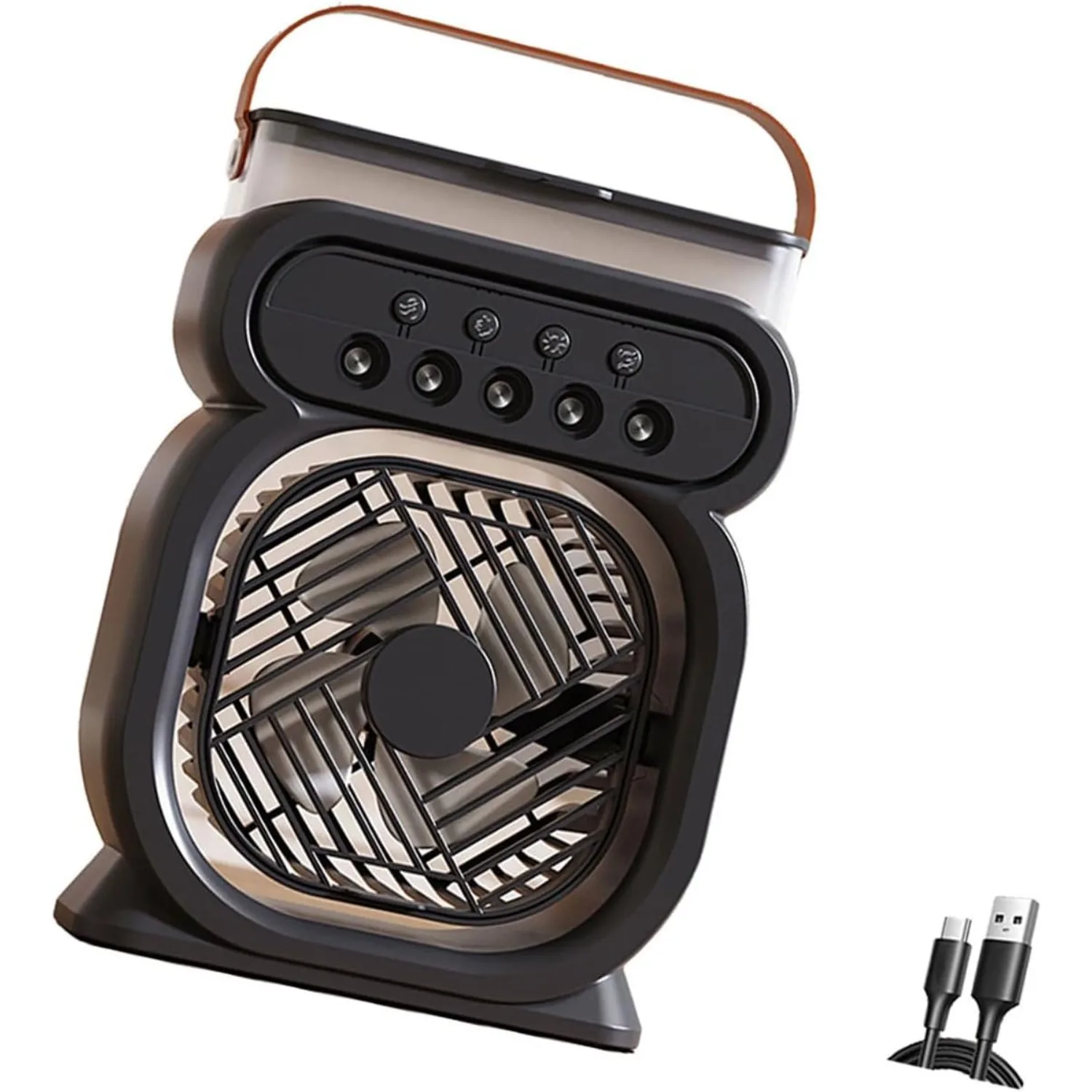 New Baby 3 in 1 Fan Air Conditioner Type C Household Small Air Cooler LED Night Light Portable Humidifier Conditioning Fan
