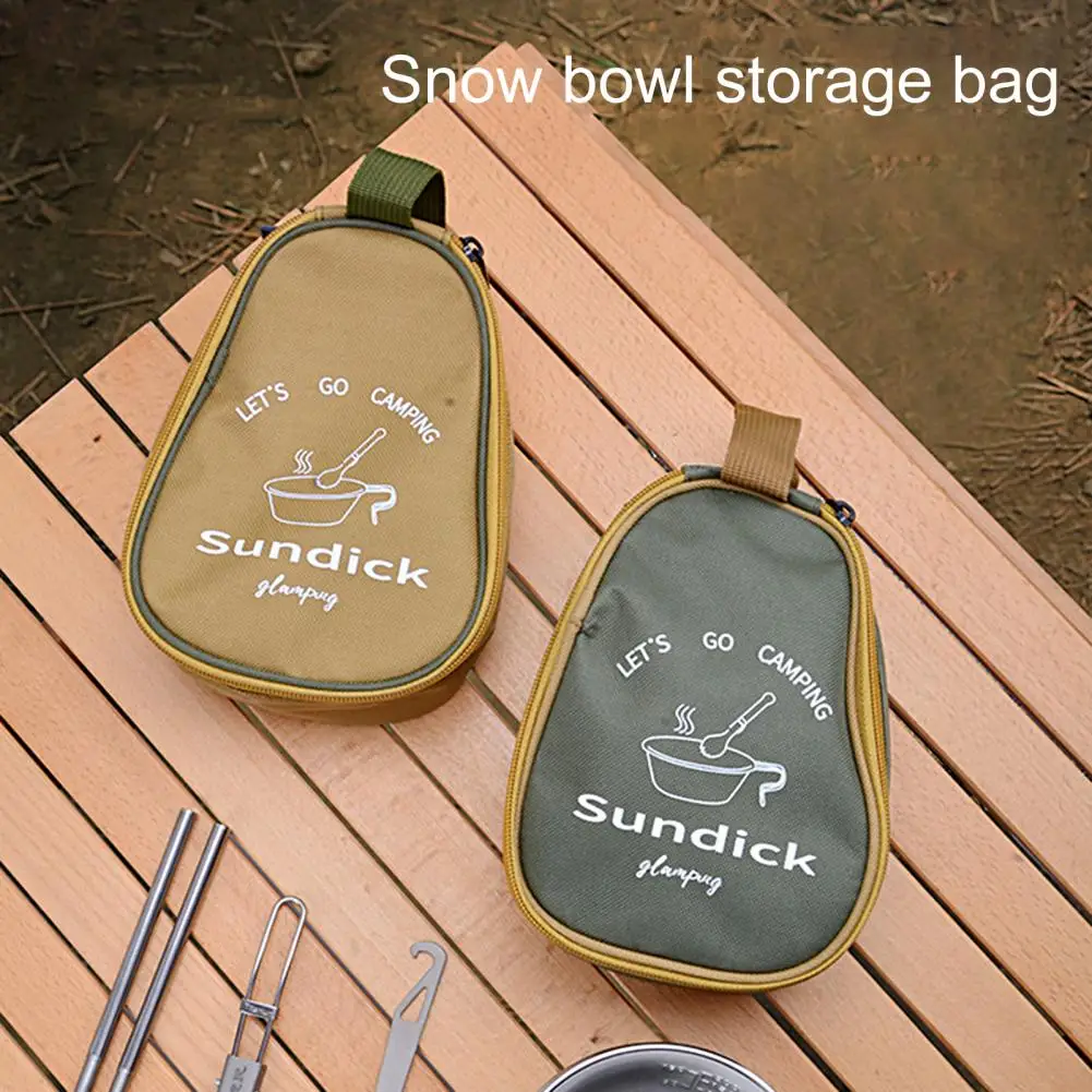 with Mesh Bag Oxford Cloth Easy to Carry Camping Sierra Bowl Storage Handbag Cookware Storage Bag Camping Accessories