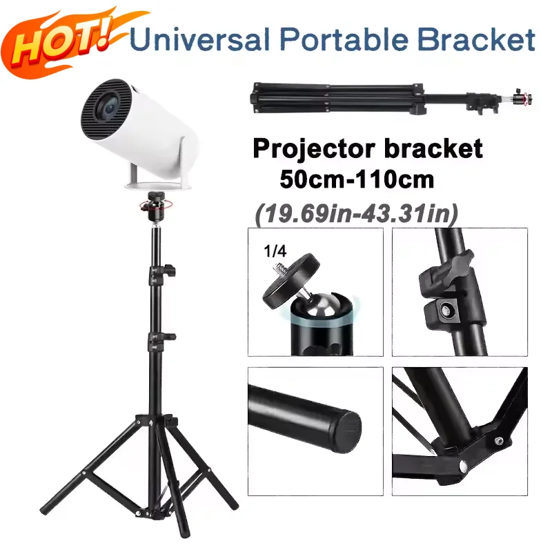 Magcubic HY300 Pro 프로젝터 용 110cm 범용 휴대용 브래킷 Magcubic HY320mini 프로젝터 용 삼각대 스탠드 마운트 5-50cm 신규