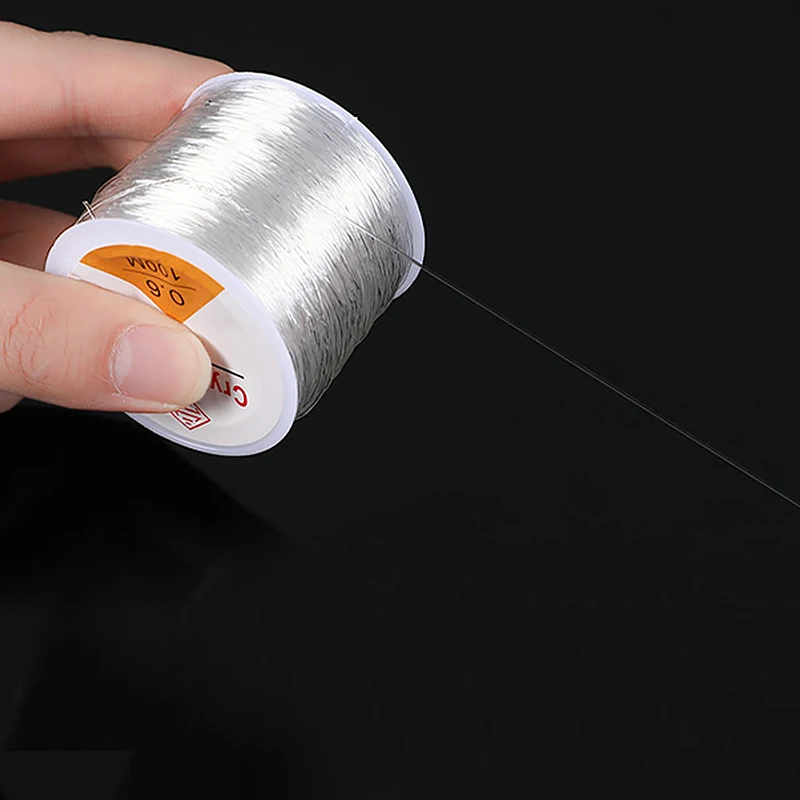 05-0.7mm Elastic Cord String Transparent Crystal Jewelry Cord Beading String Diy Making Bracelet Necklace Beaded Accessories