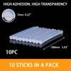 10Pcs 7x100mm Clear Hot Melt Glue Stick For Glue Gun High Viscosity Adhesive Sealing Wax Stick Repair Tool Kit DIY Hand Tool 2