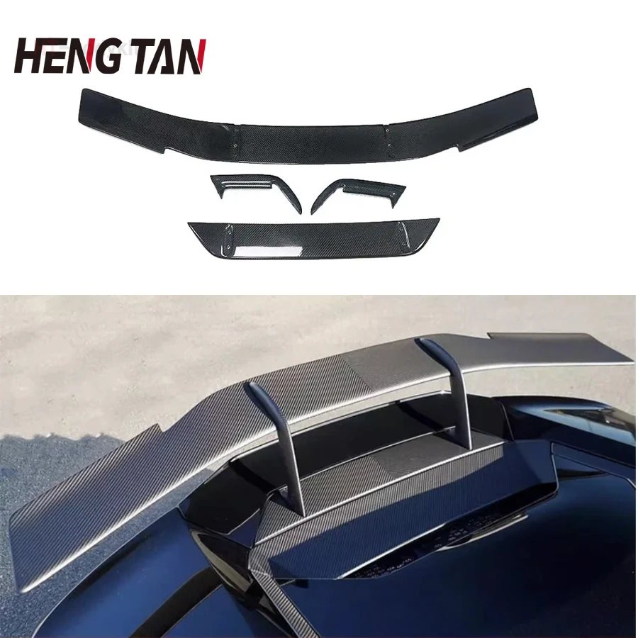 

For Lamborghini Huracan LP580 LP610 EV0 2014 - 2020 Real Forged Carbon Fiber Car Rear Wing Trunk Lip Spoiler