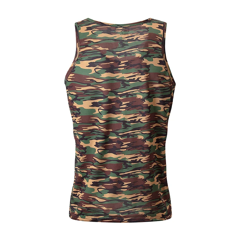 1/3/4 Pcs Men's Summer Multicolor Camouflage Combination Vest Teenagers Plus Size Sports Fitness Running Jacket Joker Stripe T
