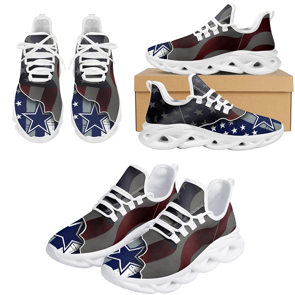 

Женские и мужские кроссовки INSTANTARTS с флагом США, кроссовки для бега, Спортивная повседневная обувь с воздушной подушкой, дизайнерские дышащие легкие кроссовки