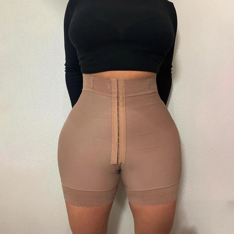 Fajas Colombianas Moldeadoras Women'S Multicolor Three-Breasted Elastic Hip Shorts Shapewear Underwear Women'S Home Wear