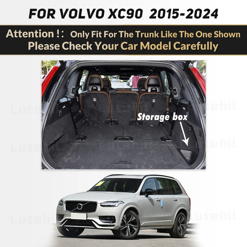 Фото Автомобильный коврик luтехil для багажника VOLVO XC90 7-Seat 2015-2024 16 17 18 19 20 21 22 23, подкладка для груза, ковер, аксессуары №2