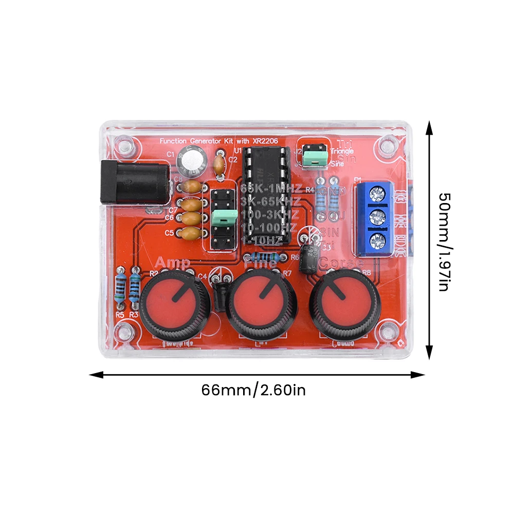 High Precision Adjustable Frequency Function Signal Generator with Sine, Triangle, Square Wave Outputs