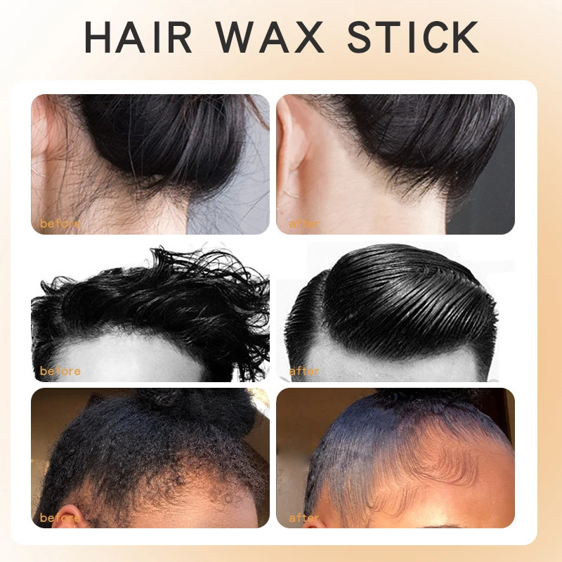 Hair Wax Stick For Flyaways Hair Non-greasy ,Hair Styling Wax For Smooth Wigs, Styling Pomade Stick Flyaways Edge&Frizz