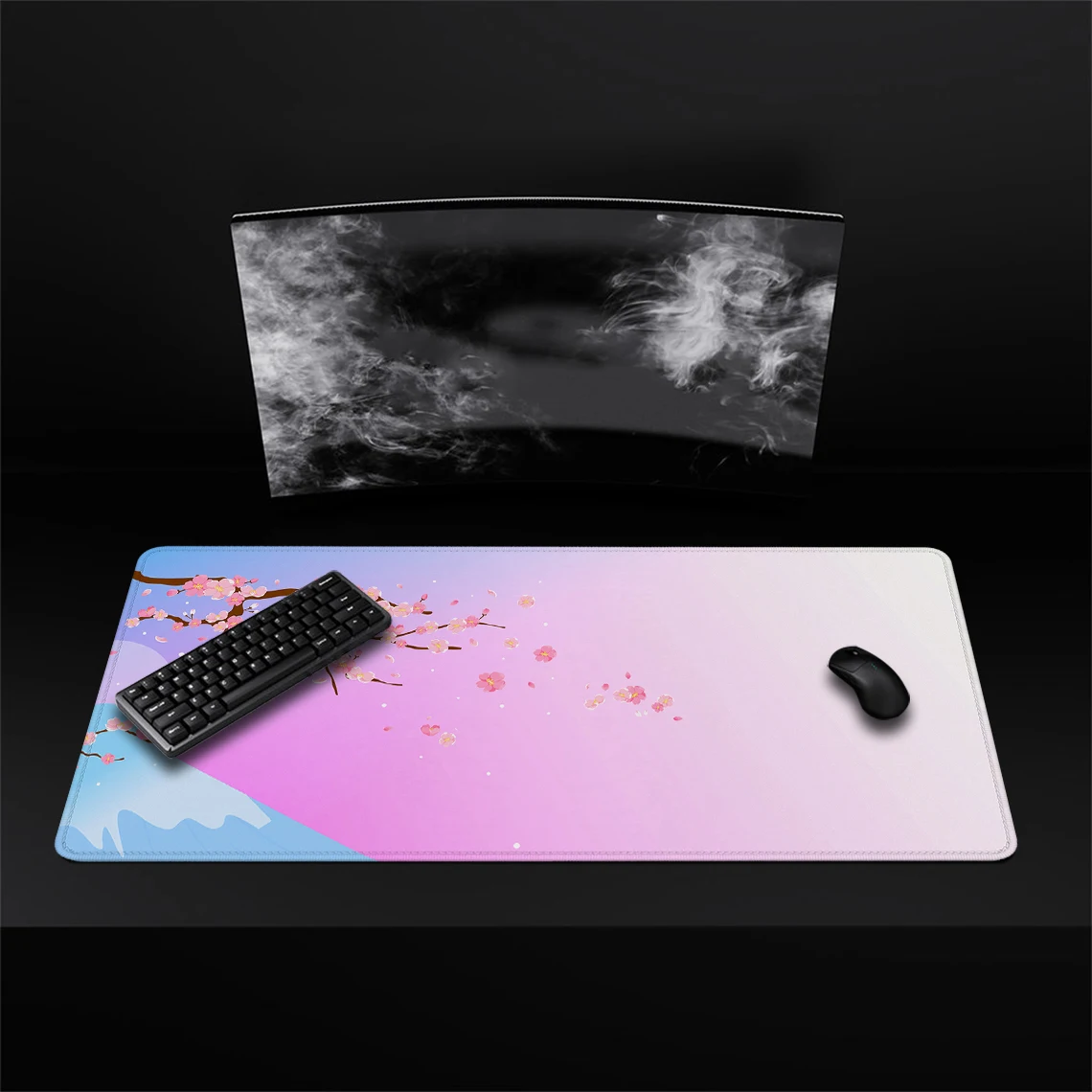 

Mouse Pad Gaming Accessories Pink Cherry Blossoms Desk Mat Speed Locking Edges XXL Mousepad Gamer Pc Table Pad Desktop Deskmat