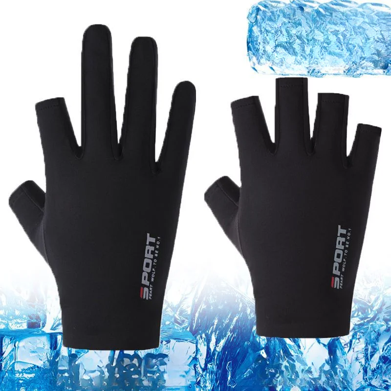 Summer Fishing Gloves for Men Fingerless Cycling Motorcycle Gloves UV Protection Breathable MTB Bike Bicycle Accessories cycling gloves fingerless gloves fishing gloves