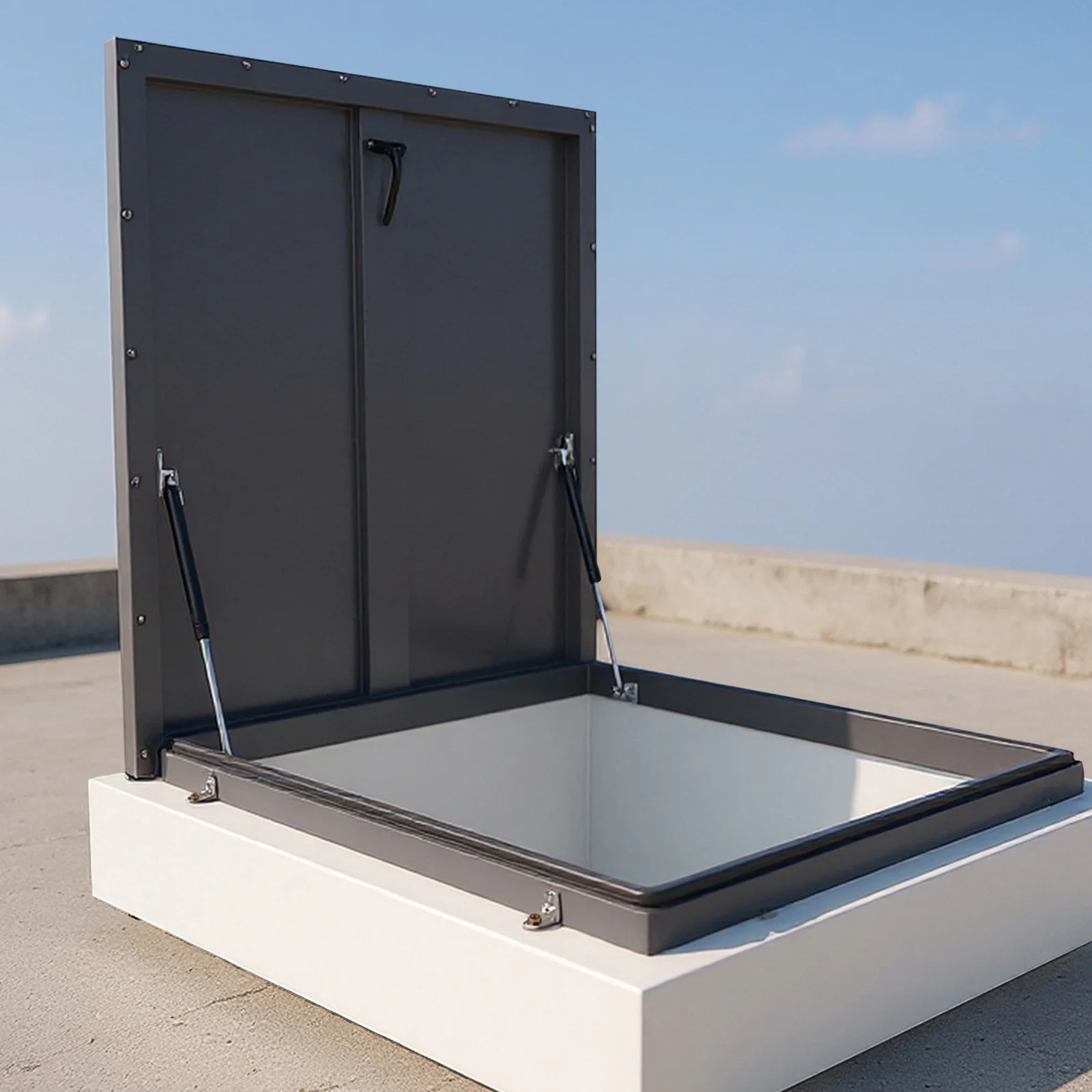 Aluminum Roof Access Hatch Door with Galvanized Steel Panel