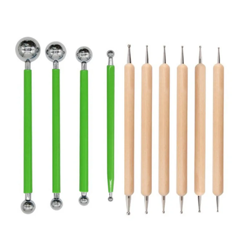Lot De 5 Stylets à Bille Double Pointe - Pour Pointillés, Mandala, Peinture Sur Pierre, Nail Art Et Argile
