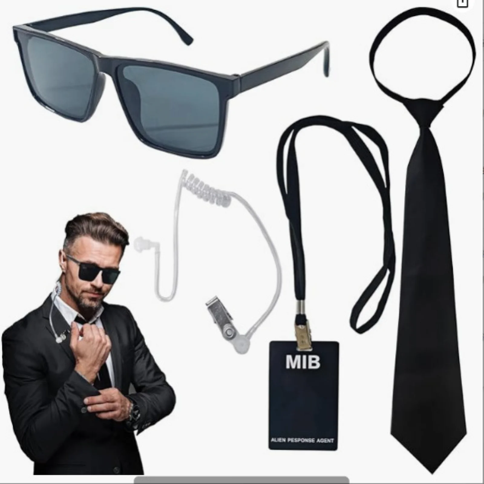 Agente Secreto Disfraz Disfraz Guardaespaldas Hombre Disfraz De Servicio  Secreto NHQZ - 6 Piezas, Con Gafas Y Auriculares, Para Niños Y Adultos  Pinganillo Disfraz Guardaespaldas Inspector Gadget Disfraz, image size:1600x1600