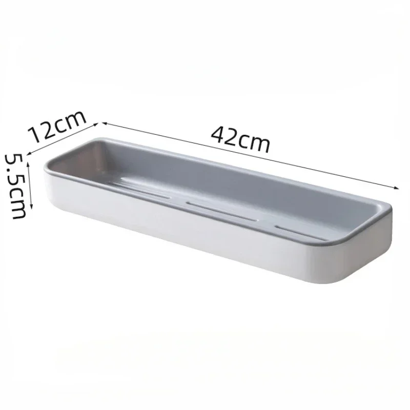 Toilet Bathroom Storage Cabinet Rack Wall Hanging Hole Free Multifunctional Artifact Above Toilet Rack White Shelf Organizer 5