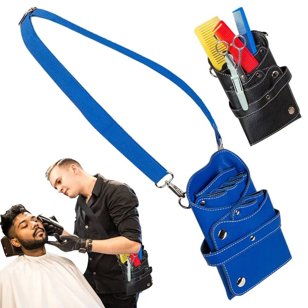 Retro Hair Stylist Waist Bag with Adjustable Belt Portable Barber Scissors Holster Bag Hairdressing Carrying for Hairdresser