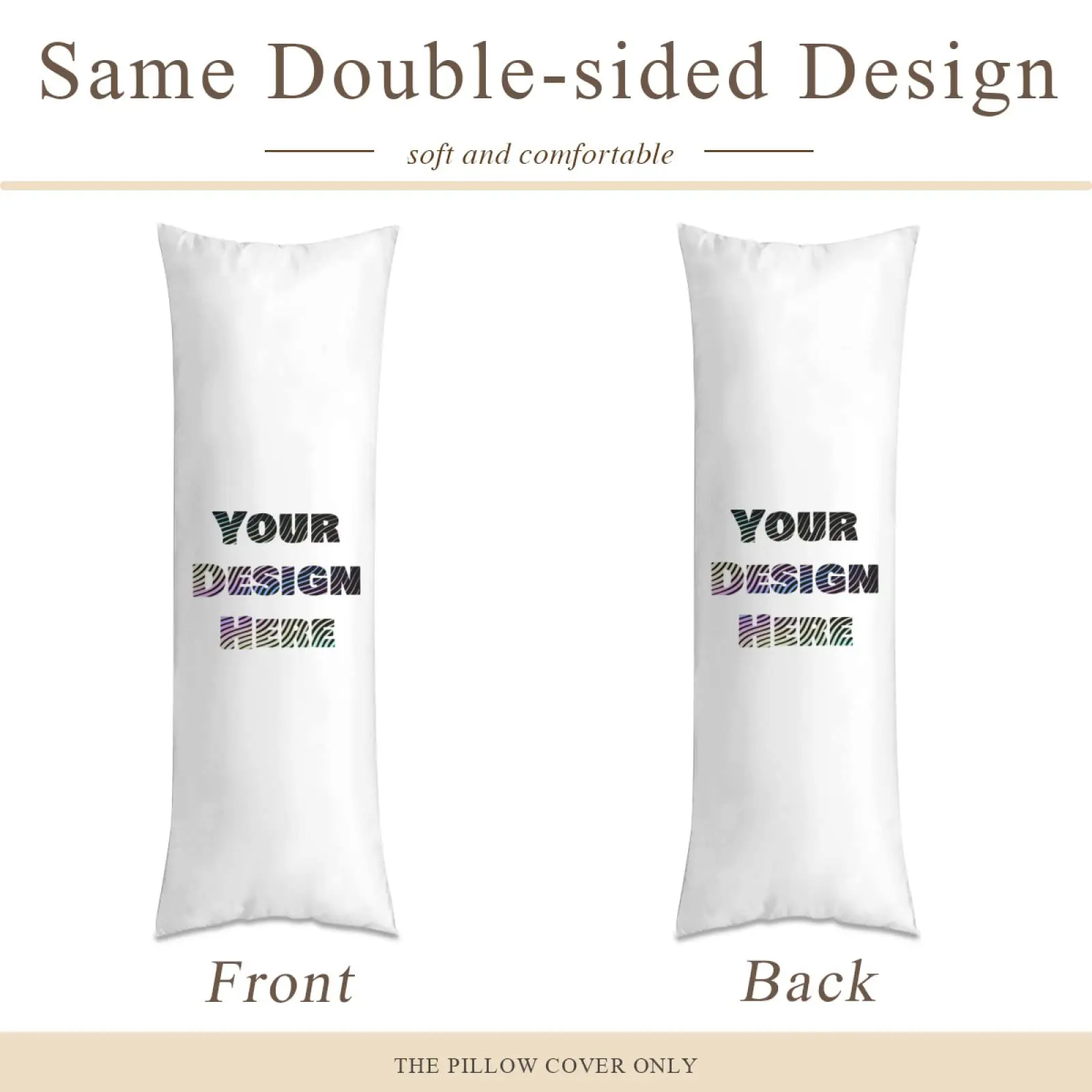 Description Picture 5 of itemCustom Body Pillowcase Large Soft Pillow Covers Two-Side Printed Hugging Body Pillow Backrest Cushion Pillow Case Funny Gifts