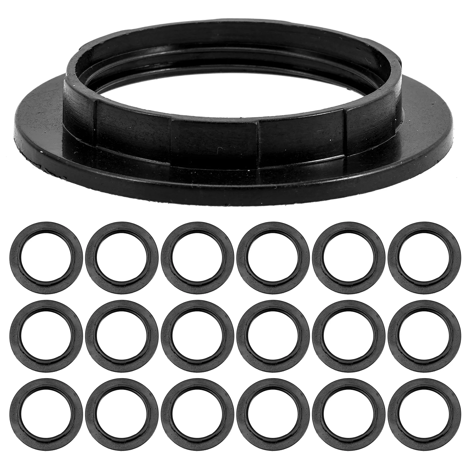 20 Pcs Lamp Shade Ring Collar Shade Ring Adapter Ring Collar Lamp Shade Ring Collarshade Replacement Parts Plastic for Table adjustable aperture 1 5 26mm iris diaphragm m30 to m37 camera lens module diy retrofit night vision adapter ring