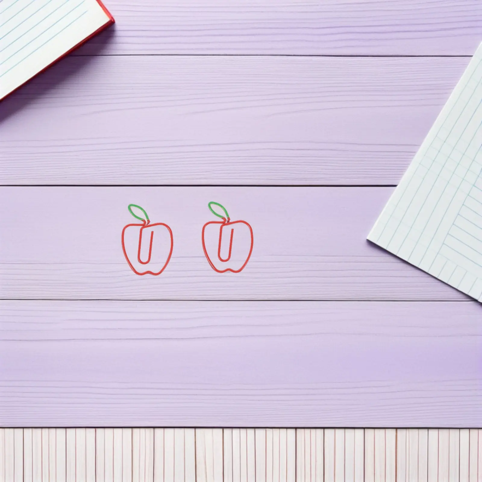 100Pcs 크리 에이 티브 모양의 금속 종이 클립 귀여운 장식 사무실 저널 클립 파일 노트 용 소형 휴대용 종이 클립