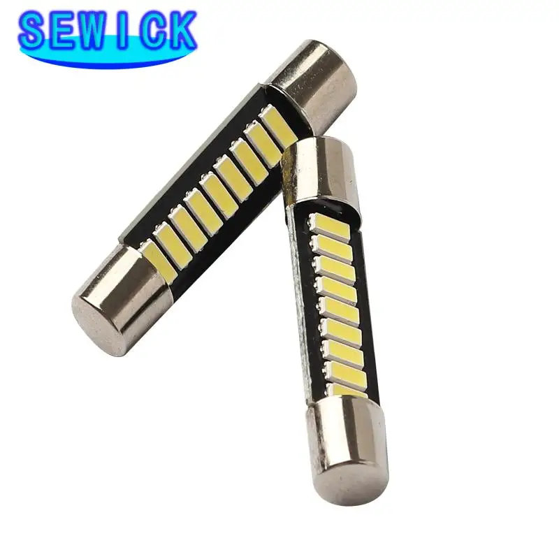 

100 шт. белый 29 мм 31 мм 4014 9SMD плавкий предохранитель для зеркала для туалетного столика лампочка фестон 6614 плавкий фотоэлемент для автомобиля