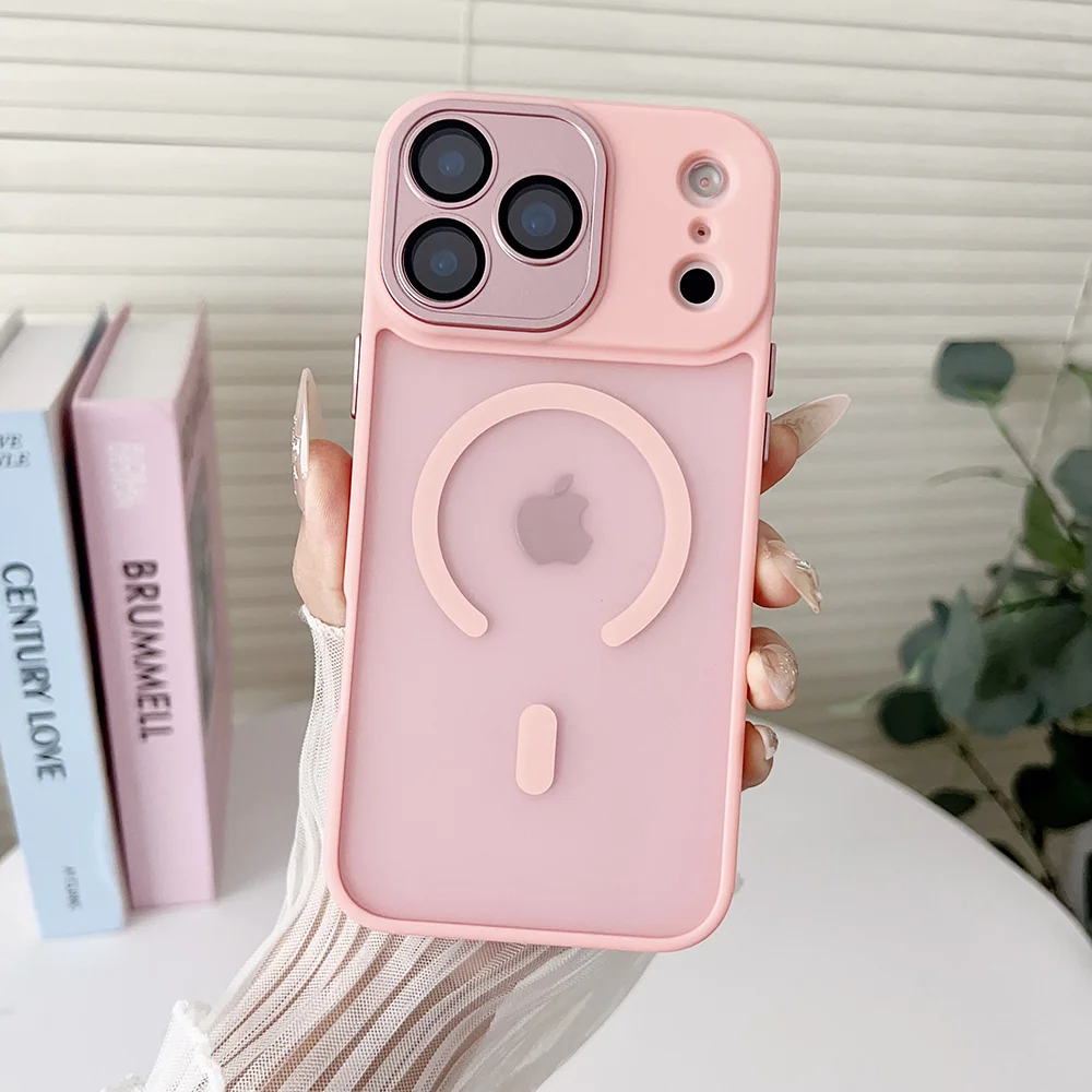Magsafe Luxury Magnetic Wireless Charging Case - Hybrid Matte Transparent Hard Cover