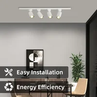 Set Led Track Lights Gu10 Replacement Track Lighting Ceiling Rail Spot Lights 5W Rail Lighting Clothing Store Shop Home 110-220V 2
