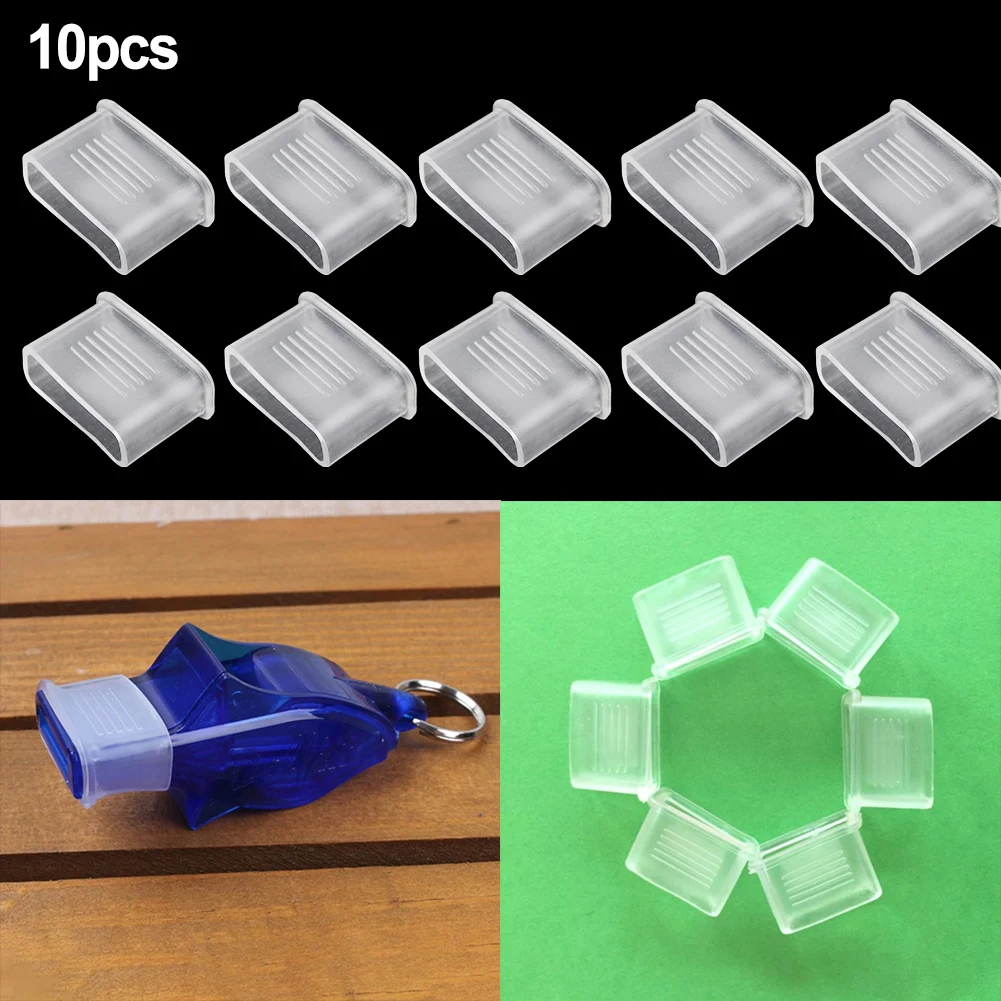 10pcs Whistle Finger Grip Cover Whistle Cover Transparent Cushioned Mouth Grip For Soccer Referee Accessories