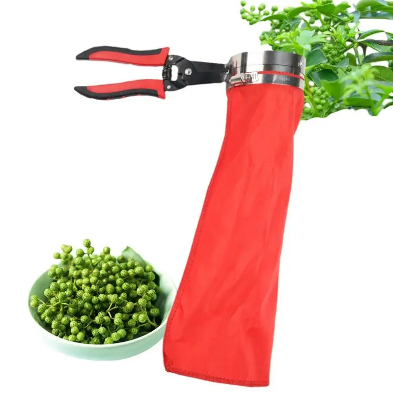 

Инструмент для сбора перца, портативный ручной инструмент для улицы, коллектор для сбора перца с сумкой для хранения для Jujube, апельсина, лимона