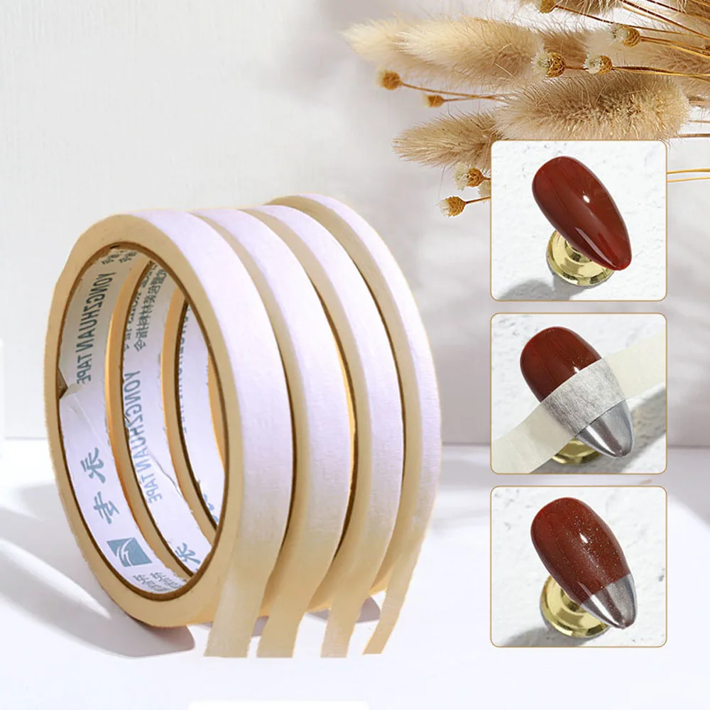 

Nail Art Masking Tape French Stripe Style Nail Polish Glue Sticker Isolation Tape Apply Powder Nail Tools