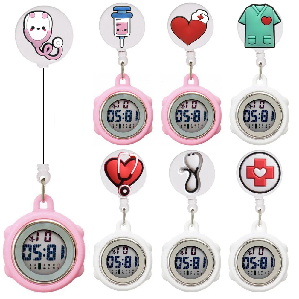 Digital Fob Watch Nurses Pocket Fob Watches Nurse Doctor Pocket