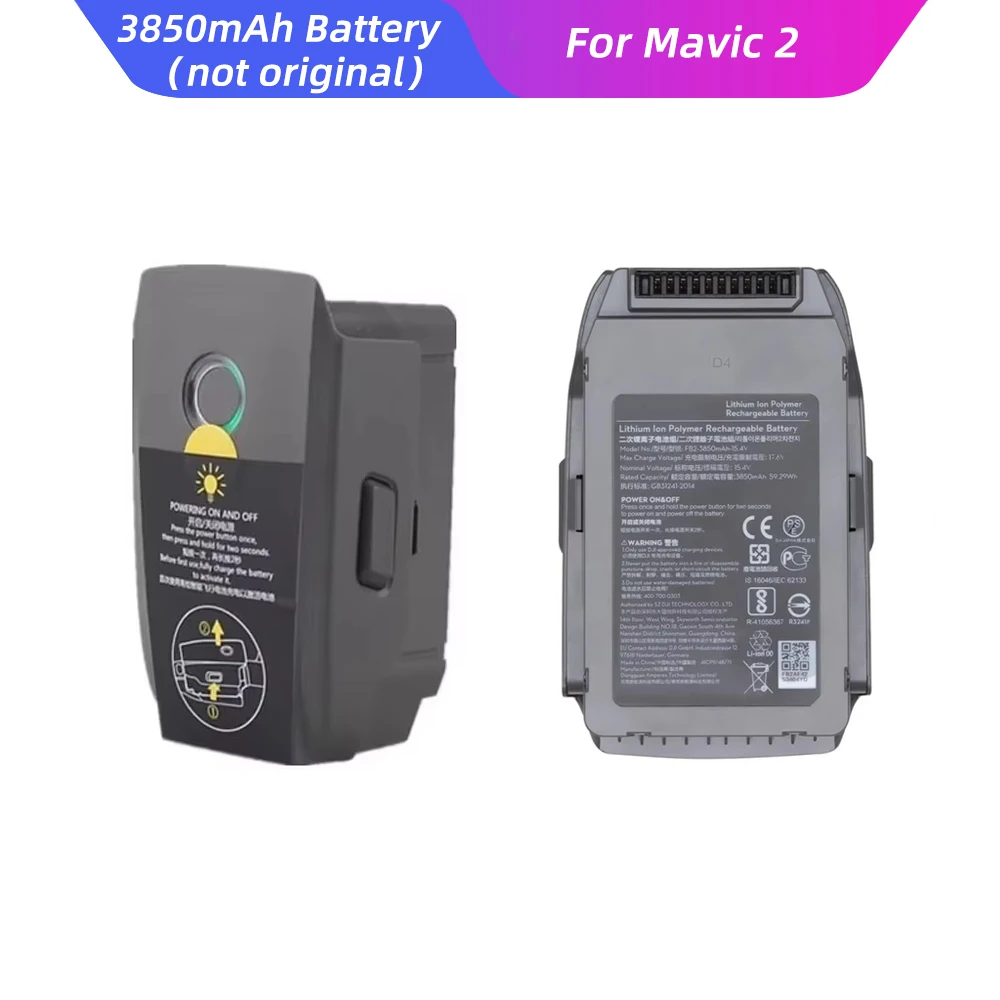 Batería Inteligente Para DJI Mavic 2 / Pro / Zoom – 3850 MAh, 15.4 V, LiPo 4S, Repuesto De Alto Rendimiento Para Vuelos Largos Y Estables