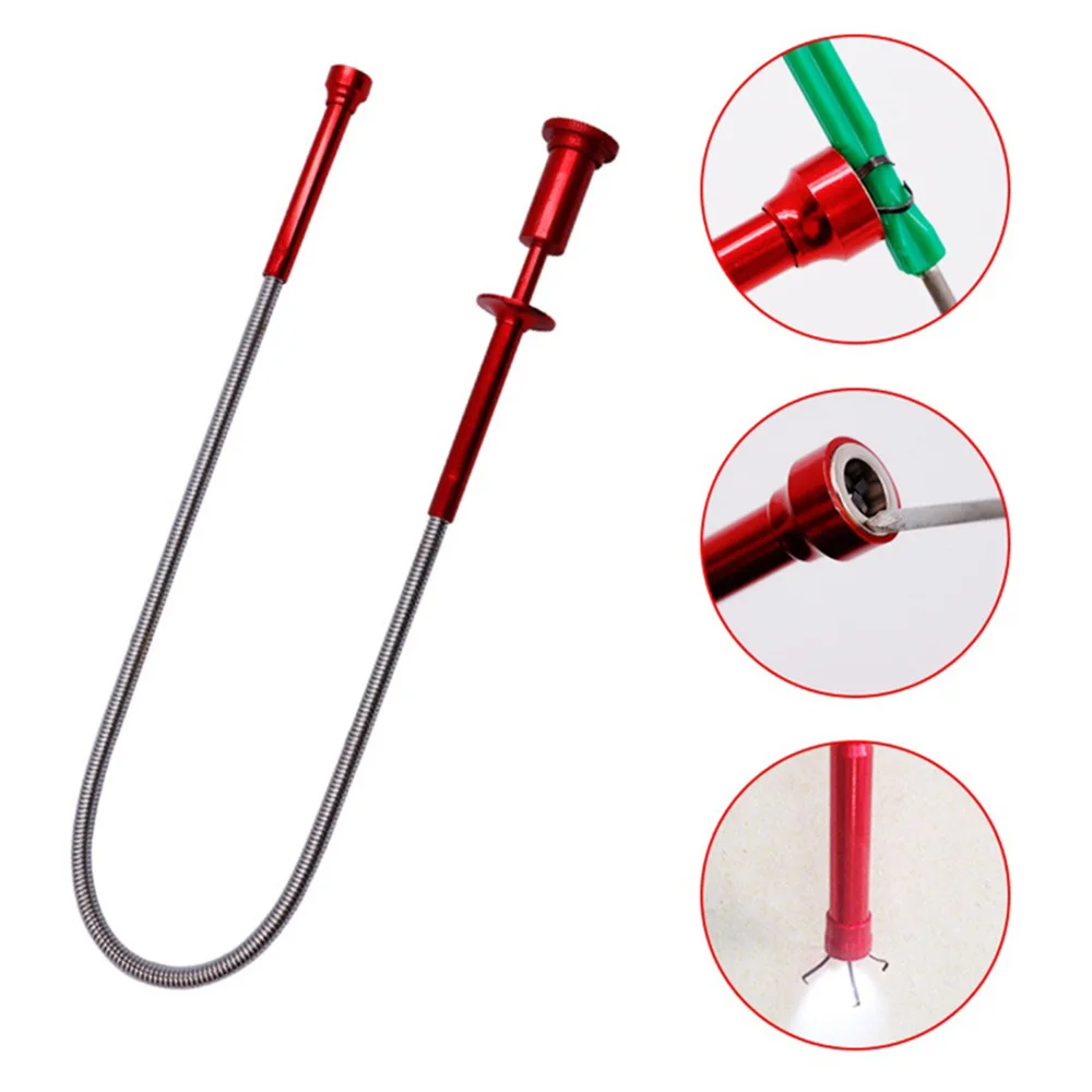 Magnetic Pick Up Tool 4 Claws LED Light Picker Flexible Spring Magnet Pickup Tool Grip Grabber for Garbage Pick Up Arm Extension telescopic magnetic pick up tool led light flexible spring magnet pickup tool grab grabber for garbage pick up arm extension