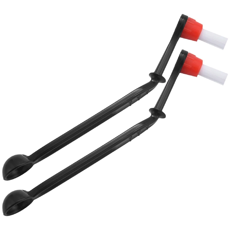 

New-2X 2 In 1 Coffee Machine Brush Nylon Espresso Coffee Grinder Brushes Coffee Spoon Machine Group Head Kitchen Tools
